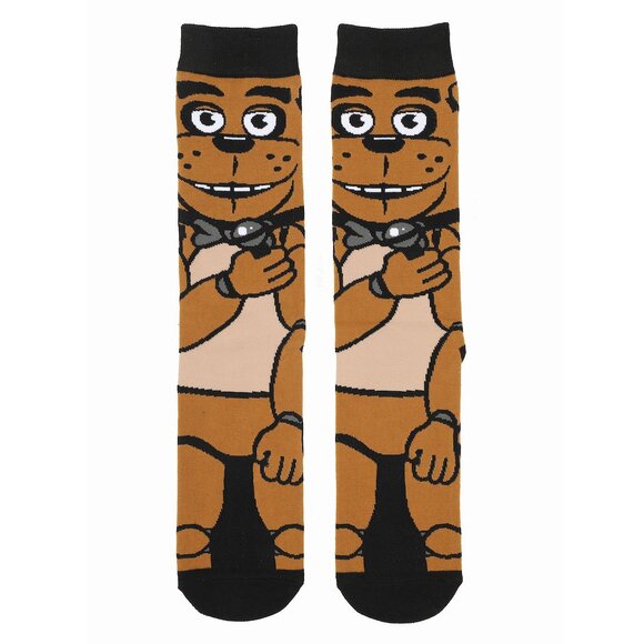 Five Nights at Freddy's Freddy Fazbear Animigos 360 Character Socks, Crew Length - Picture 2 of 6